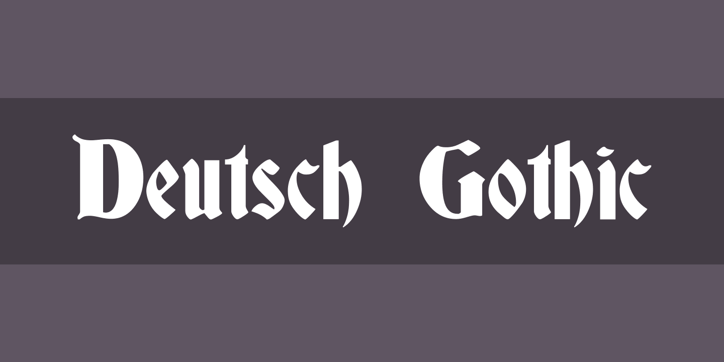 Czcionka Deutsch Gothic